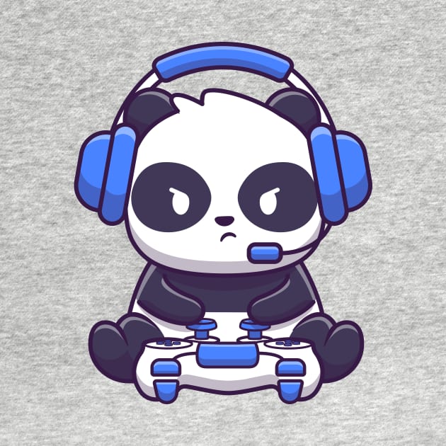 Cute panda gaming by Catalyst Labs